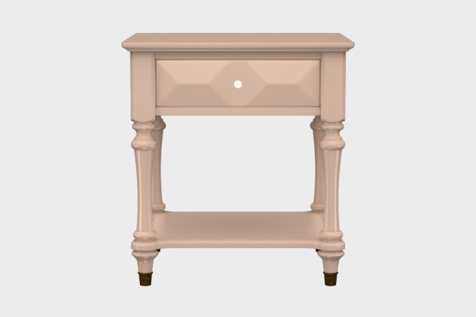 单抽隔板床头柜