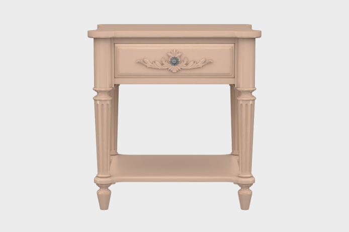 单抽隔板床头柜