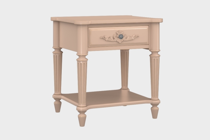 单抽隔板床头柜