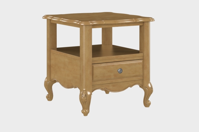 双层上隔板边几