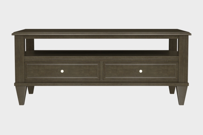 双抽上隔板茶几