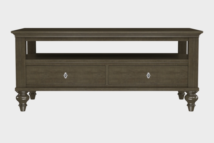 双抽上隔板茶几