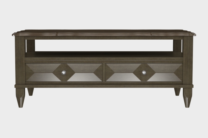 双抽上隔板茶几