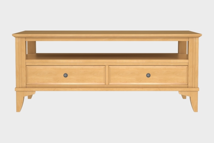 双抽上隔板茶几