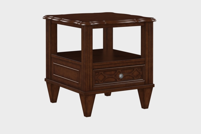 双层上隔板边几