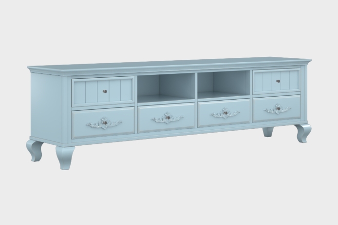 六抽双隔板电视柜