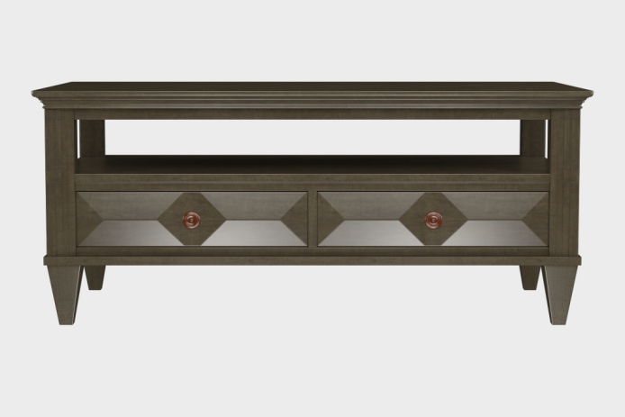 双抽上隔板茶几