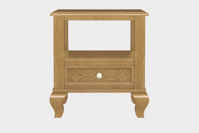 双层上隔板边几