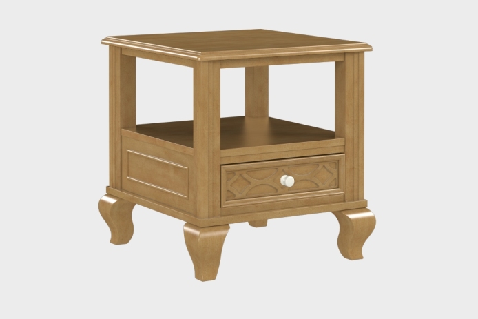 双层上隔板边几