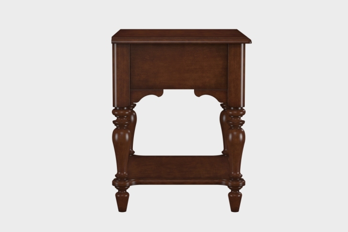 单抽隔板床头柜