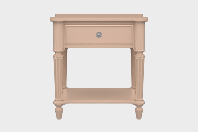 单抽隔板床头柜