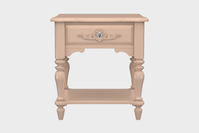 单抽隔板床头柜