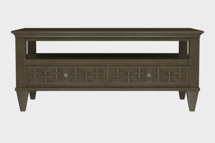 双抽上隔板茶几