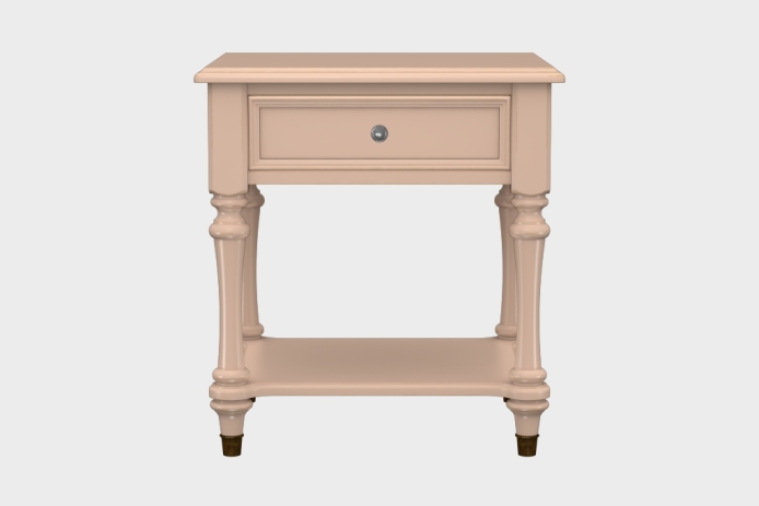 单抽隔板床头柜