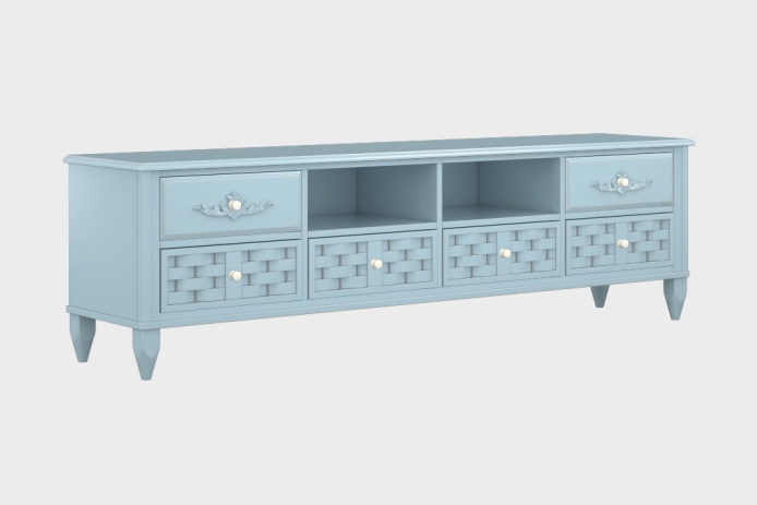 六抽双隔板电视柜