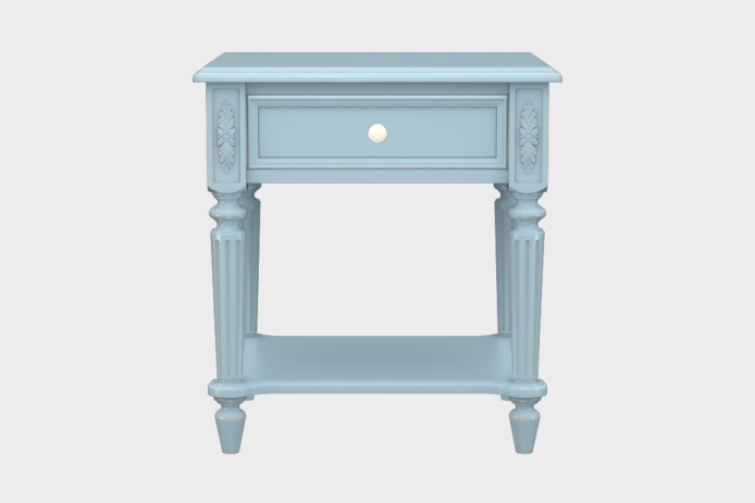 单抽隔板床头柜