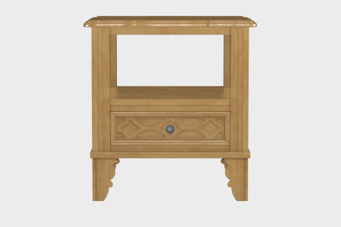 双层上隔板边几