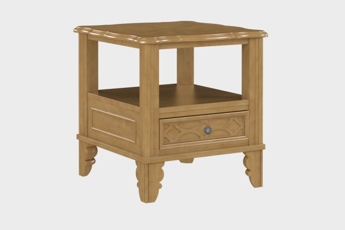 双层上隔板边几