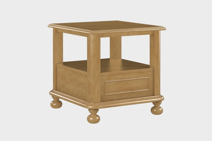 双层上隔板边几