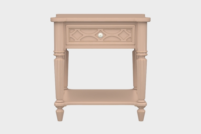 单抽隔板床头柜