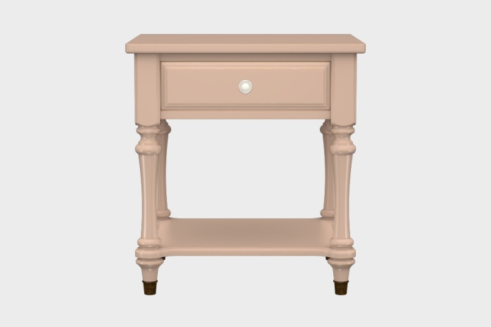 单抽隔板床头柜