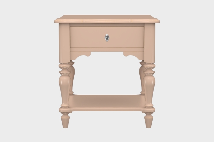 单抽隔板床头柜