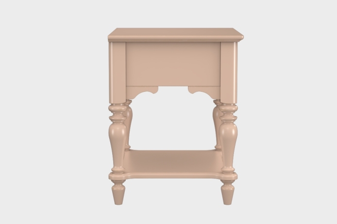 单抽隔板床头柜