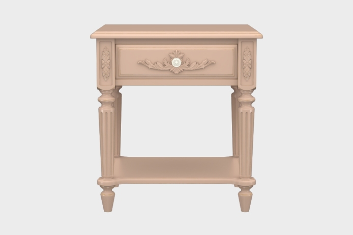 单抽隔板床头柜