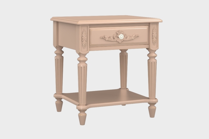 单抽隔板床头柜