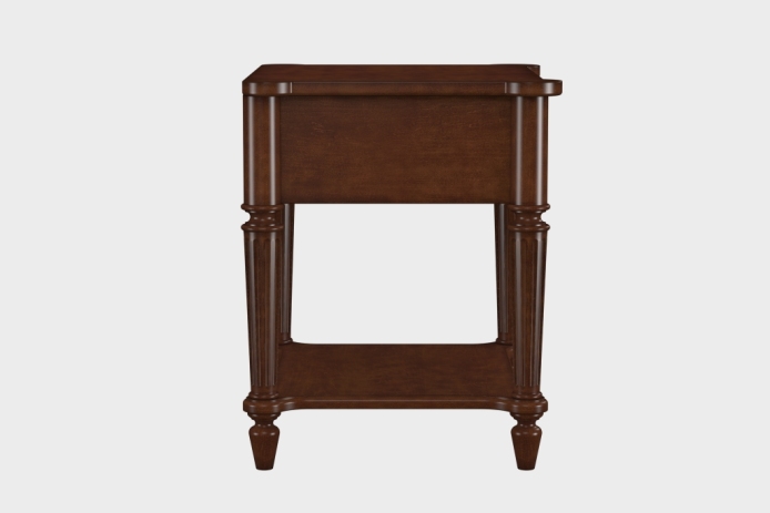 单抽隔板床头柜