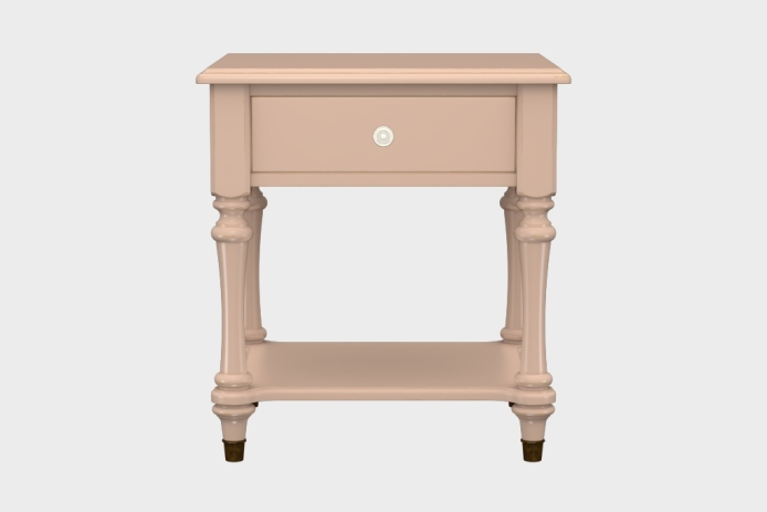 单抽隔板床头柜