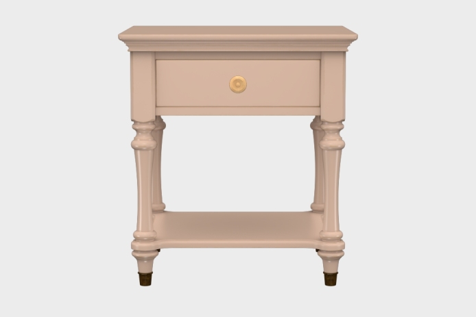 单抽隔板床头柜