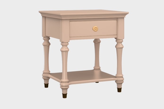 单抽隔板床头柜