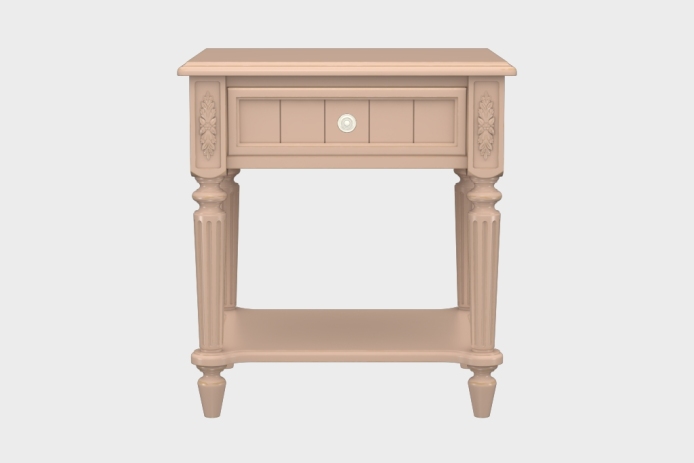 单抽隔板床头柜