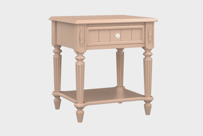 单抽隔板床头柜