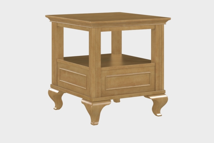 双层上隔板边几