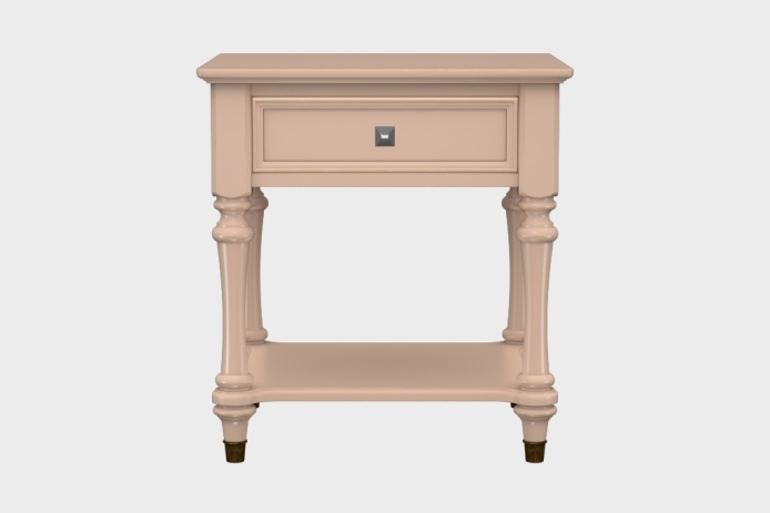 单抽隔板床头柜