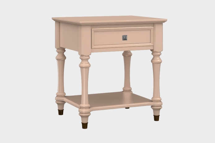 单抽隔板床头柜