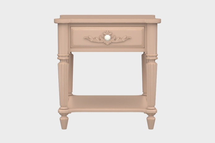 单抽隔板床头柜