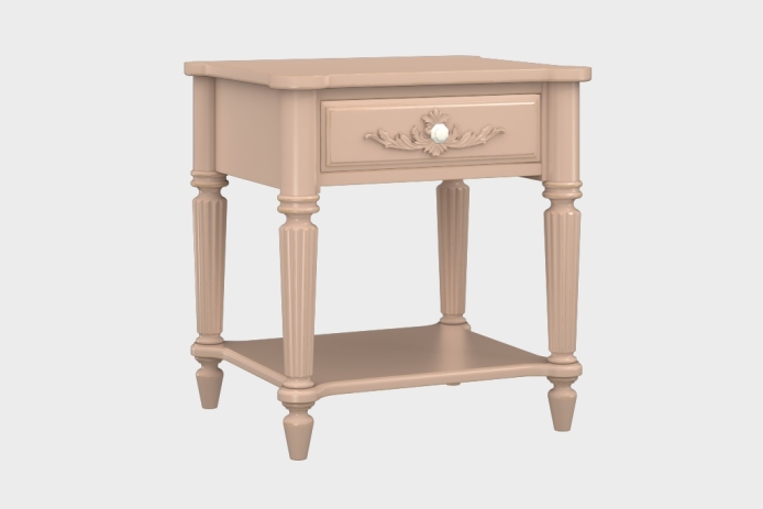 单抽隔板床头柜