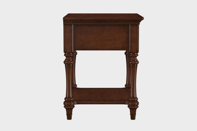 单抽隔板床头柜