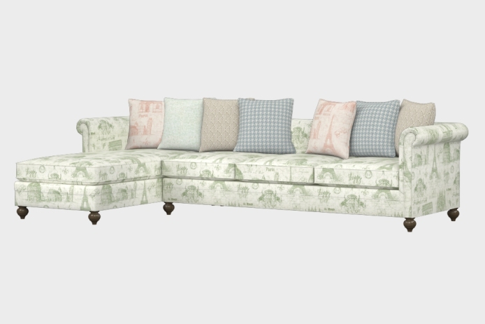 布艺-左三人+右贵妃