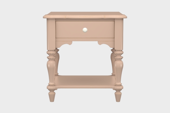 单抽隔板床头柜