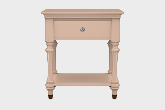 单抽隔板床头柜