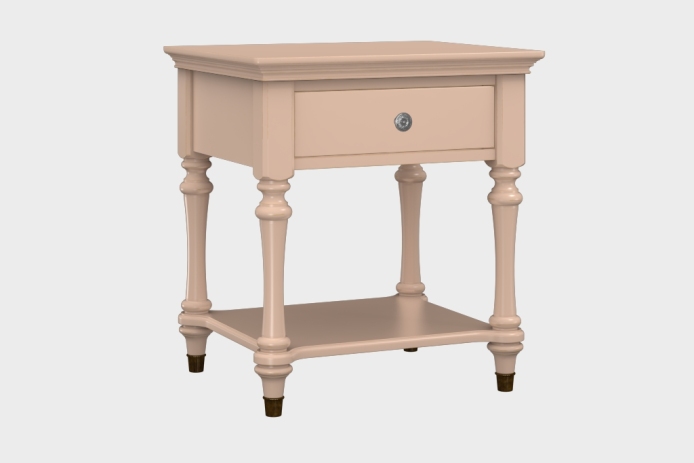 单抽隔板床头柜