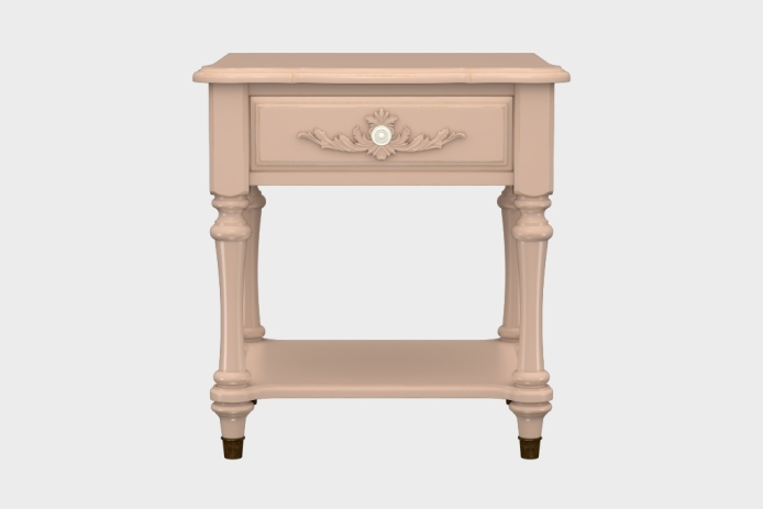 单抽隔板床头柜