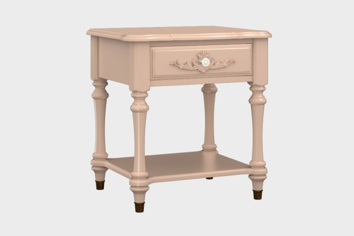 单抽隔板床头柜