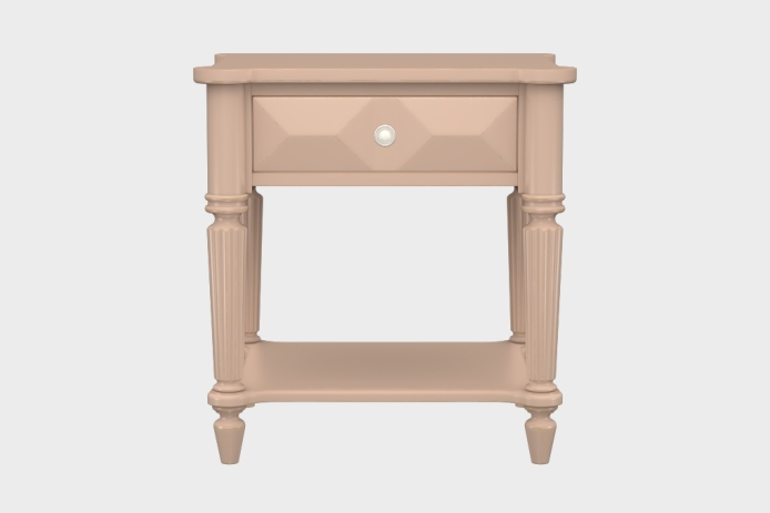 单抽隔板床头柜