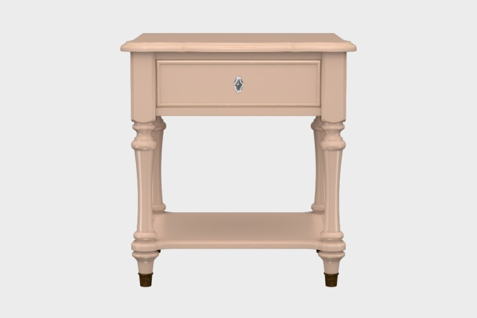 单抽隔板床头柜