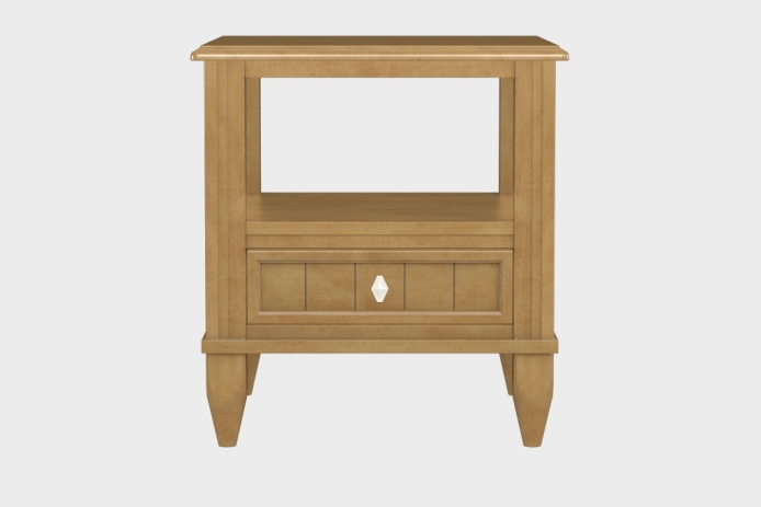 双层上隔板边几